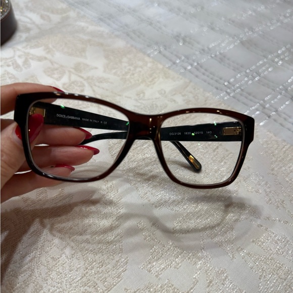 Dolce & Gabbana Dark Brown Women's Glasses - Picture 8 of 8